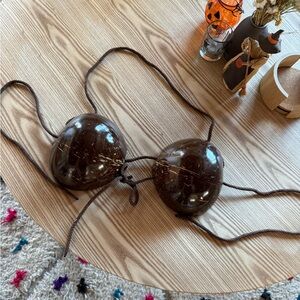 Real Coconut Bra Halloween Costume Hula Girl